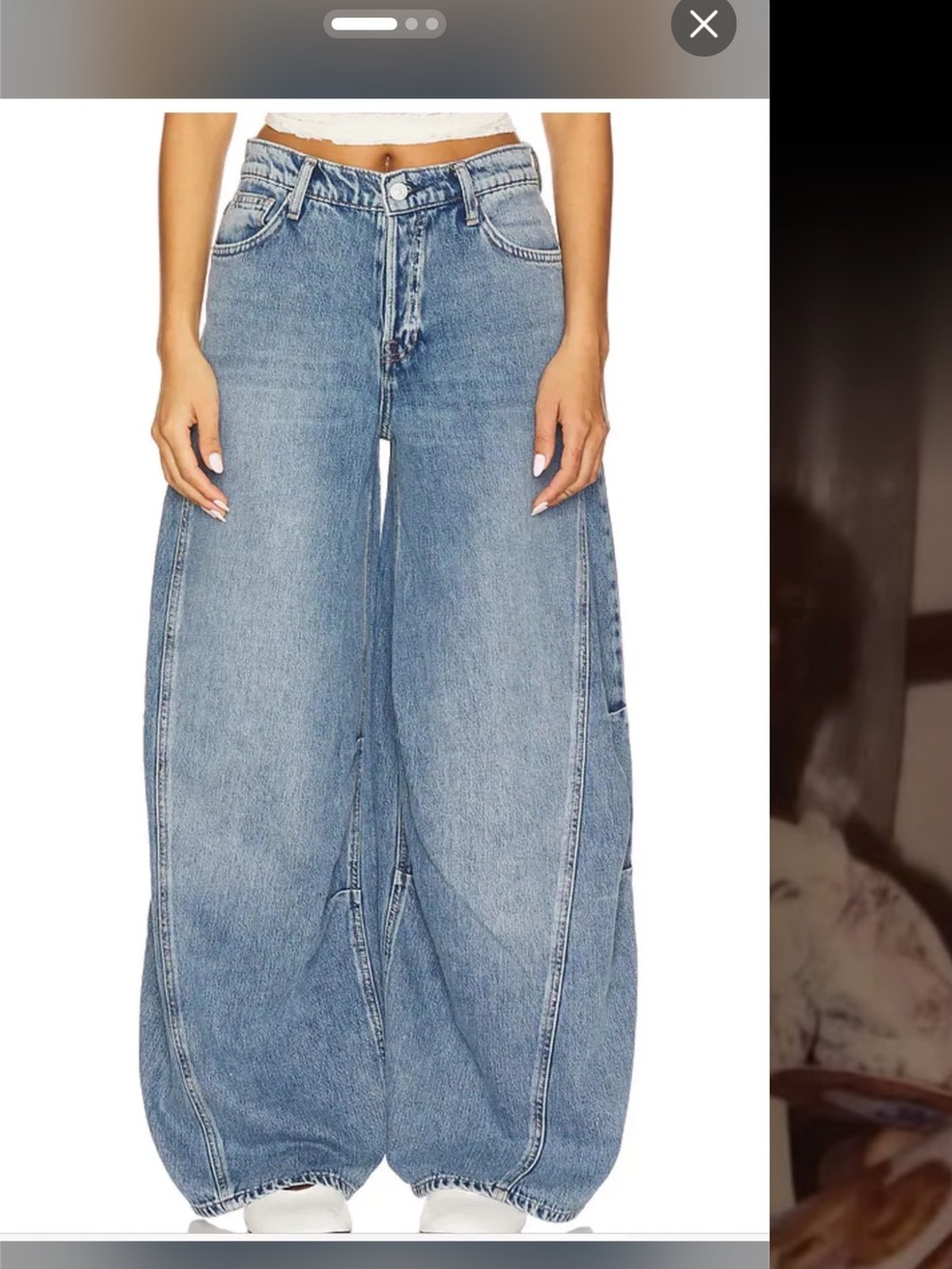 FREE PEOPLE $148 WESTWARD DEMI JEANS
